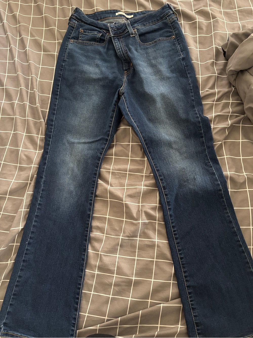 Classic Women's Dark Blue Bootcut Jeans